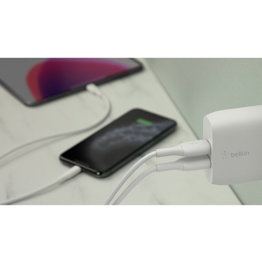 Belkin BoostCharge Dual USB-A Wall Charger 24W - Power Adapter - WCB002dqWH