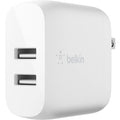 Belkin BoostCharge Dual USB-A Wall Charger 24W - Power Adapter - WCB002dqWH