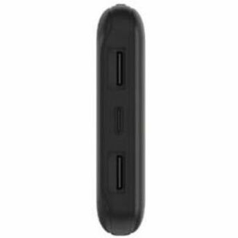 Belkin 15W USB-C 3-Port Power Bank - 10k mAh - 1xUSB-C (15W), 2xUSB-A (10W) - Portable Charger - w/ USB-C Cable - Black - BPB011btBK