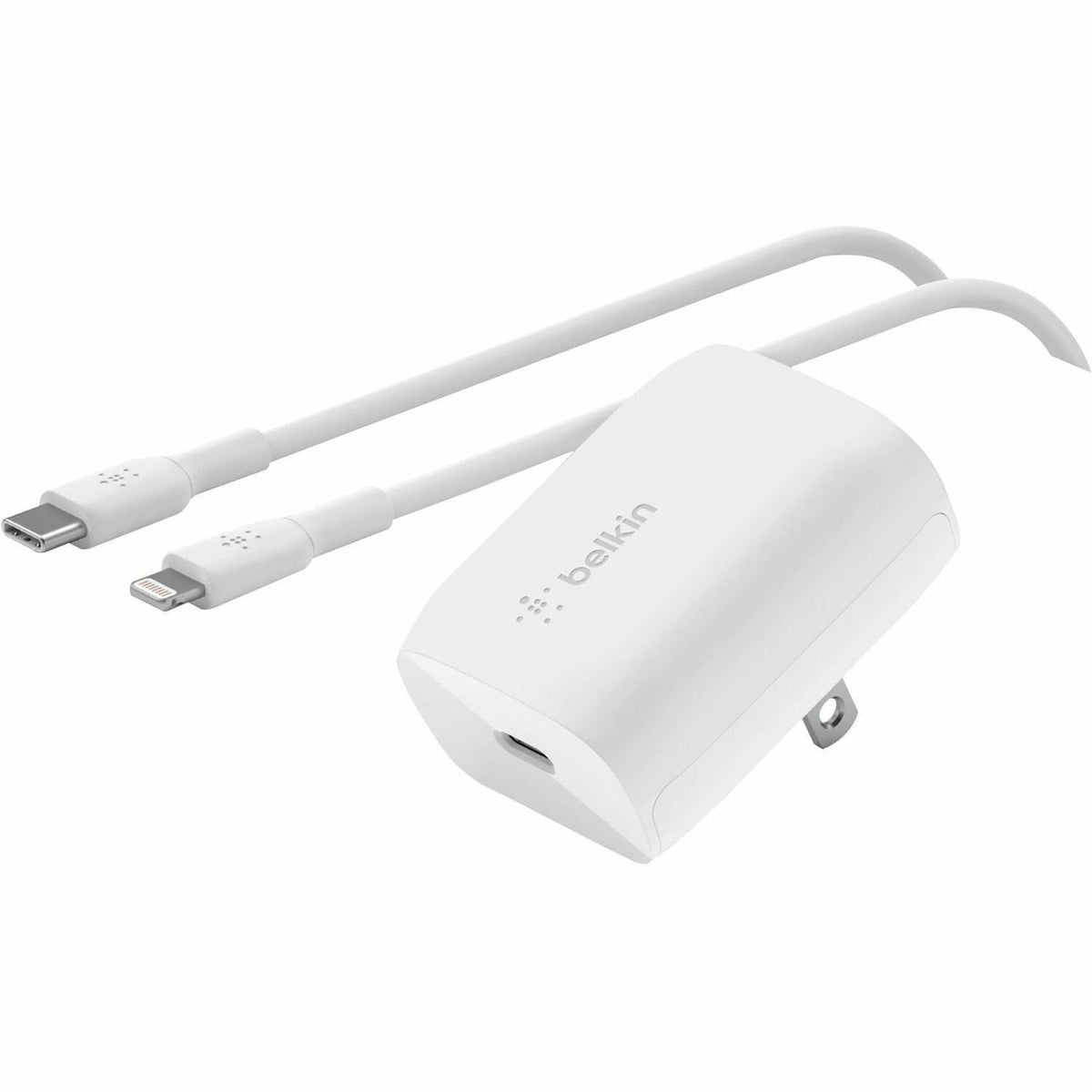 Belkin BoostCharge USB-C Wall Charger 20W (USB-C Cable with Lightning Connector included) - Power Adapter - WCA006DQ1MWH-B5