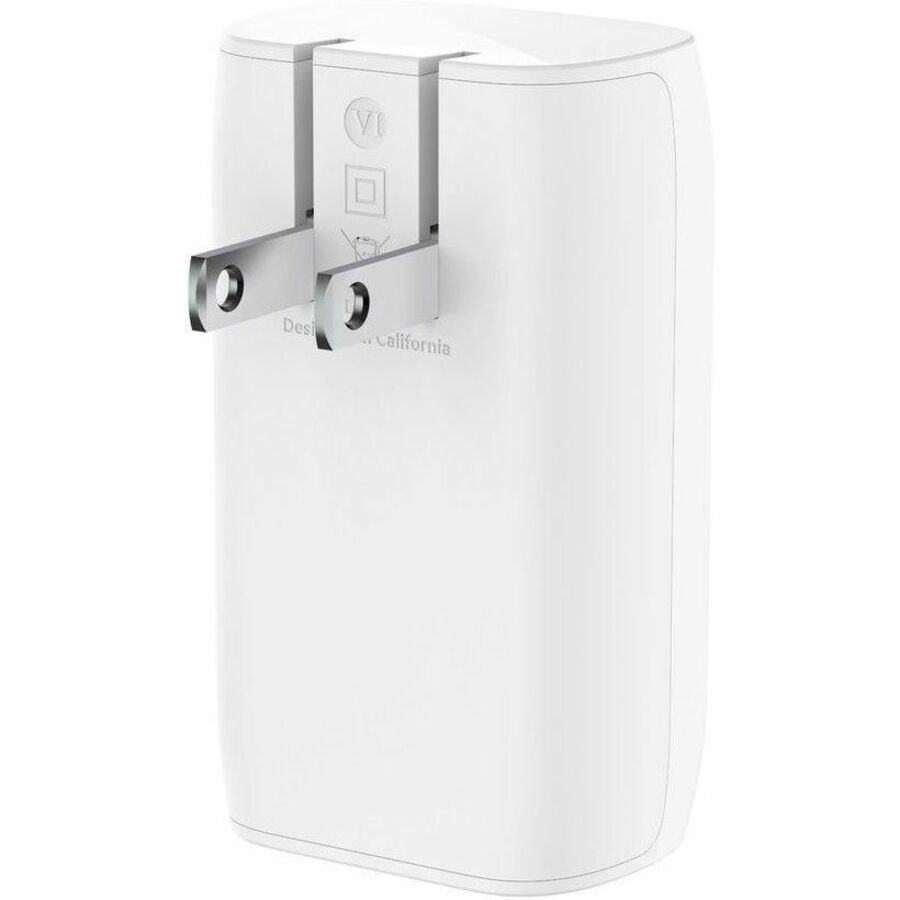 Belkin 67W Portable 3-Port USB-C Wall Charger - 3xUSB-C (67W Total) - Fast Charging - Power Adapter - White - WCC002DQWH