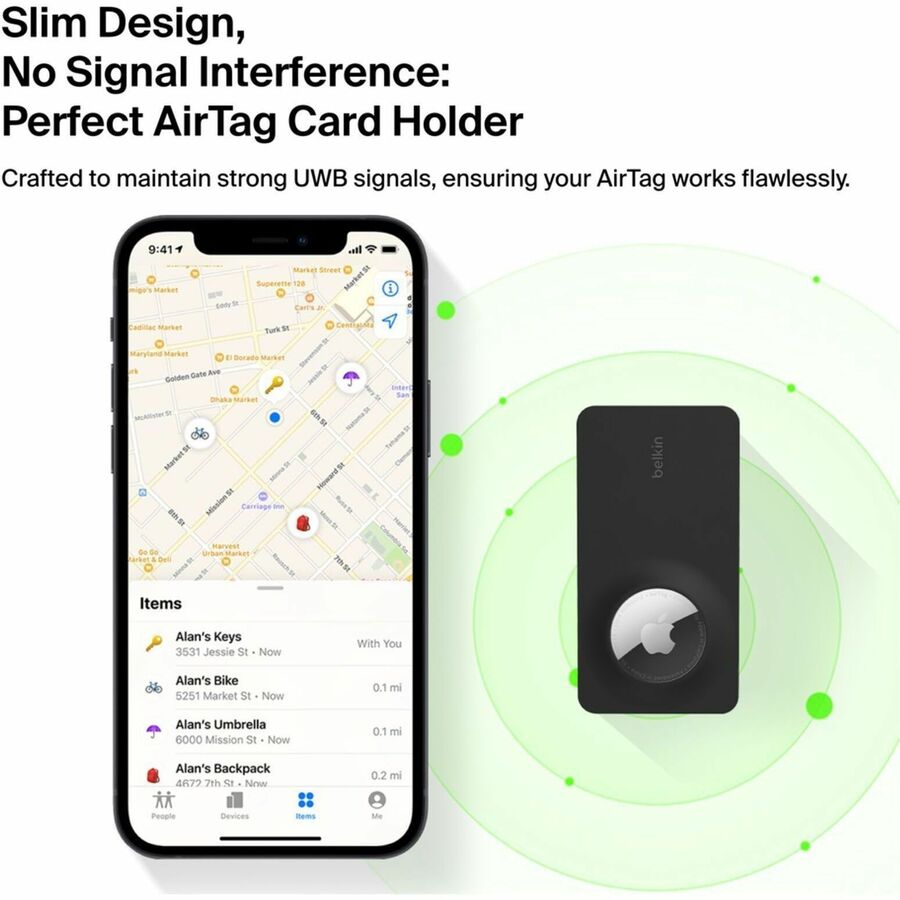 Belkin Secure Wallet Insert for AirTag - MSC019btBK