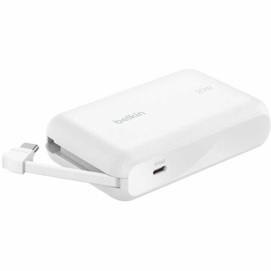 Belkin BoostCharge Power Bank 10K with Integrated Cable - BPB021fqWH