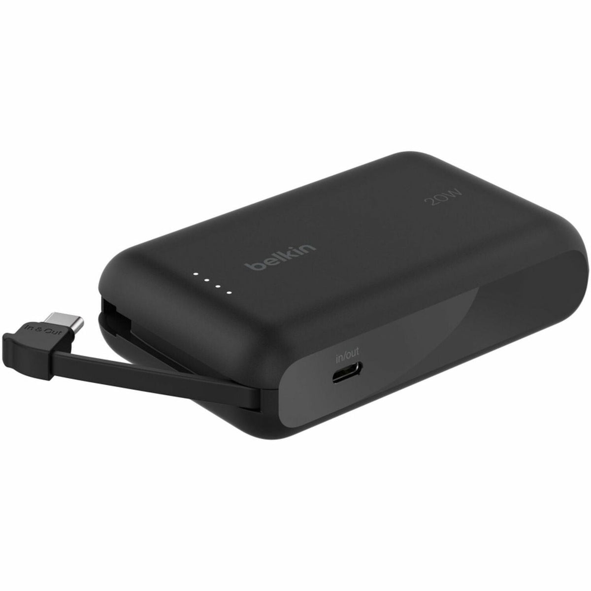 Belkin BoostCharge Power Bank 10K With Integrated Cable - BPB021fqBK