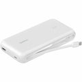 Belkin 30W 2-port Power Bank w/ Integrated USB-C Cable - 20K mAh - 1xUSB-A, 1xUSB-C - Portable Charger - White - BPB024fqWH