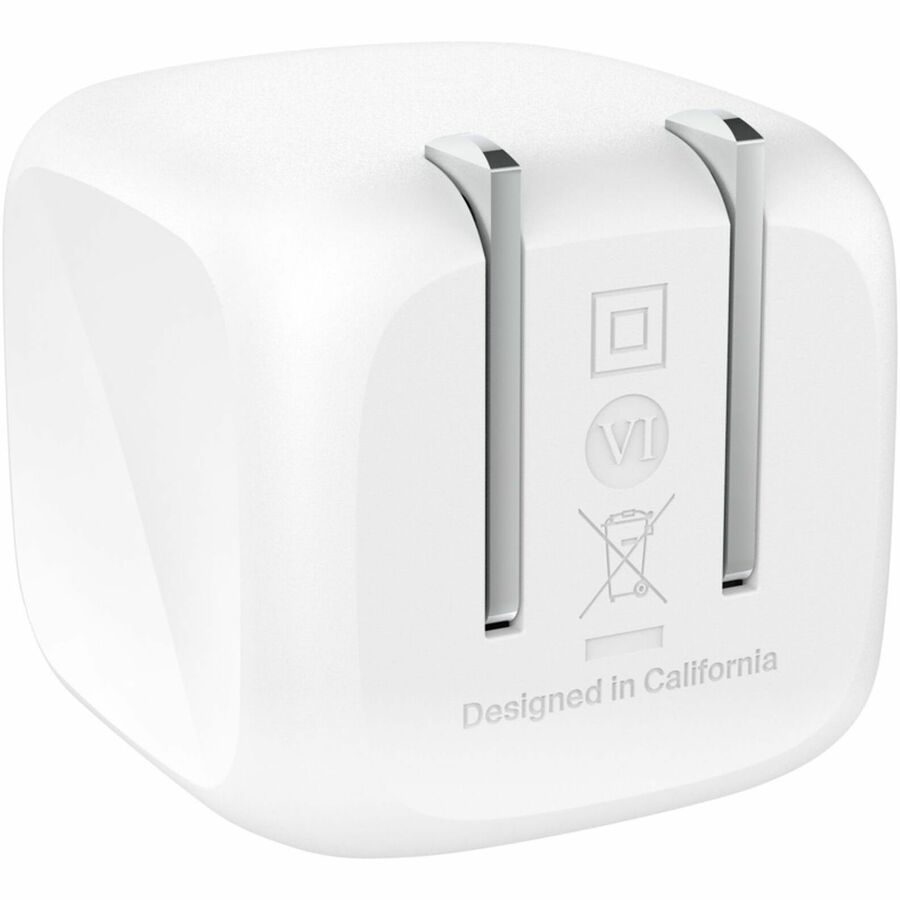 Belkin 45W Portable USB-C Wall Charger - 1xUSB-C (45W) - Fast Charge - Power Adapter - White - WCA013dqWH