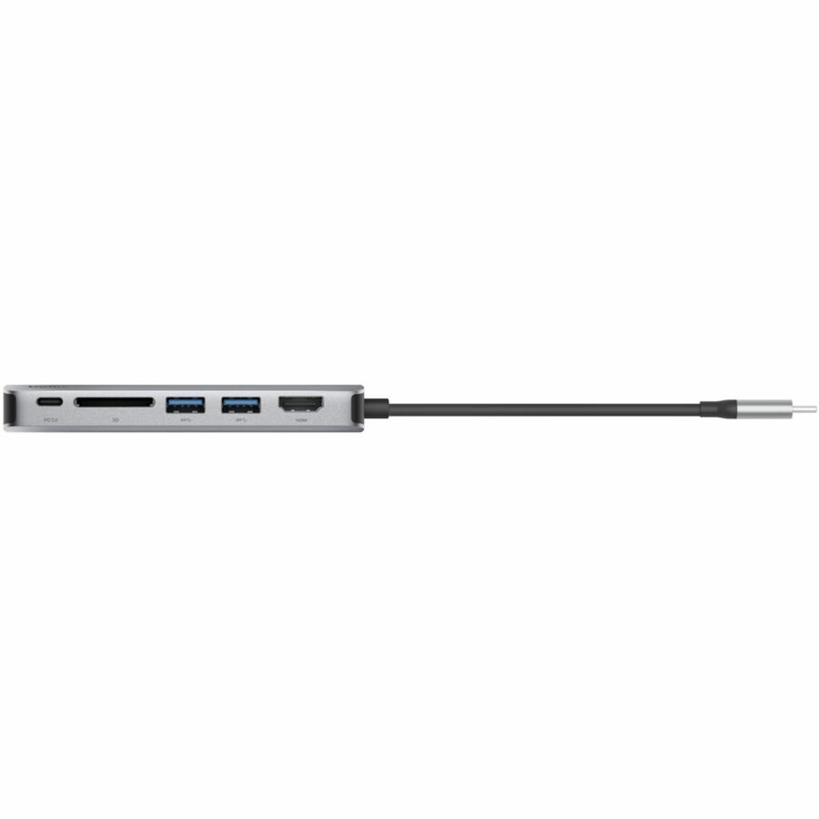 Belkin 6-Port USB-C Hub - USB-C to 2xUSB-A, 1xUSB-C, 1xEthernet, 1x8K HDMI, 1xSD Reader - Docking Station - Grey - AVC008fqSGY-V2