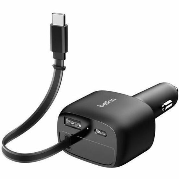 Belkin BoostCharge Retractable Car Charger 75W - CCC001fqBK
