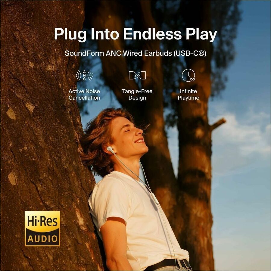 Belkin SoundForm ANC Wired Earbuds (USB-C) - G3H0003fqWH