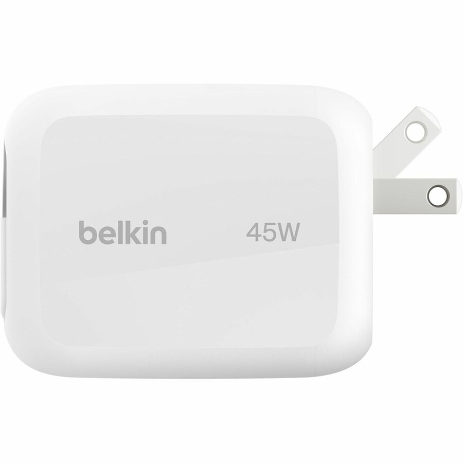 Belkin UltraCharge Retractable GaN Wall Charger 45W, White - WCH023dqWH