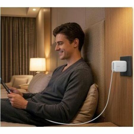 Belkin UltraCharge Retractable GaN Wall Charger 45W, White - WCH023dqWH