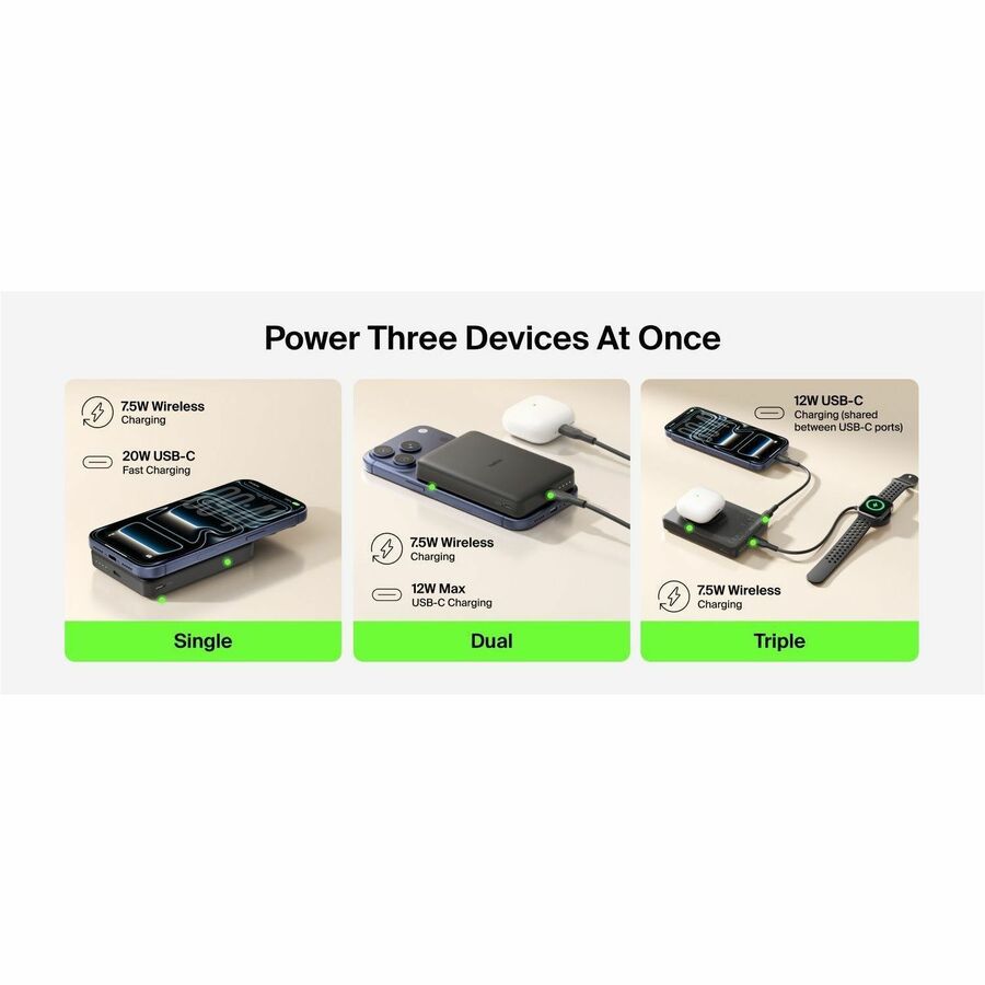 Belkin BoostCharge Slim Magnetic Power Bank 10K - BPD015fqBK