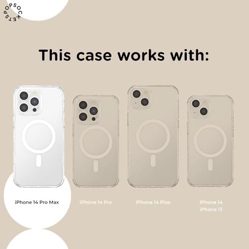 PopSockets iPhone 14 Pro Max Phone Case with MagSafe, Wireless Charging Compatible, Disney - Boho Wildflowers Blue