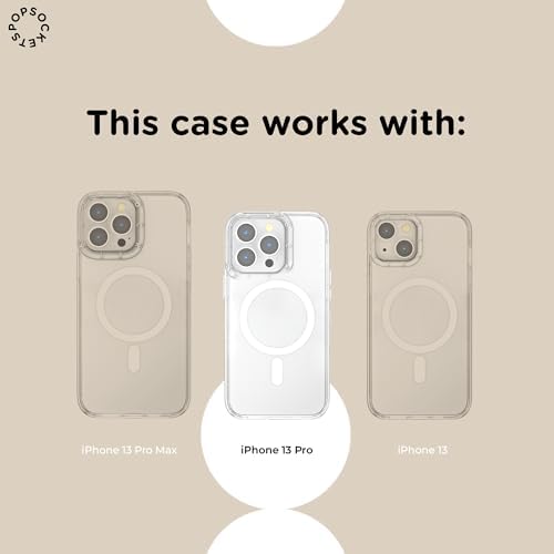 PopSockets iPhone 13 Pro Phone Case with MagSafe- Latte Petrified