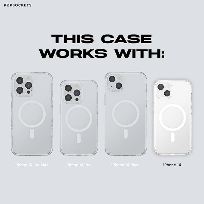 PopSockets iPhone 14 Phone Case with MagSafe- Curled Up & Cozy | Magnetic, Wireless Charging, Camera & Drop Protection, Dragon