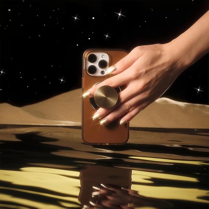 PopSockets iPhone 15 Pro Max Phone Case with MagSafe, Wireless Charging Compatible, Neutral - Amber