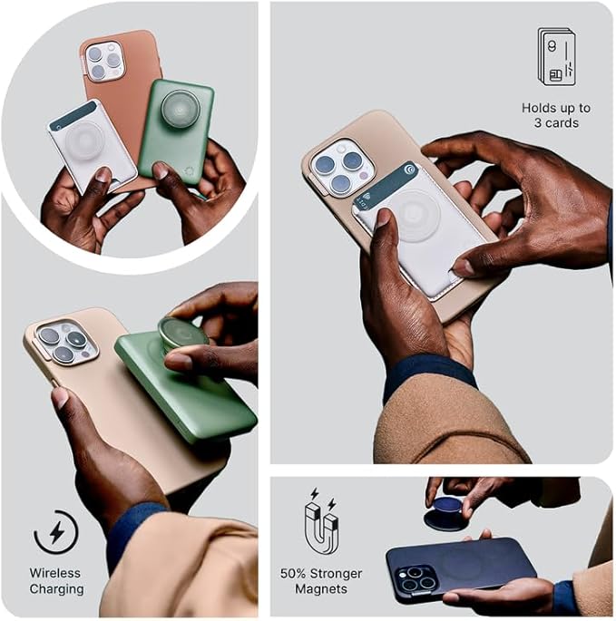 PopSockets iPhone 16 Pro Phone Case with MagSafe, Wireless Charging Compatible, Bookish - Storied Shelves