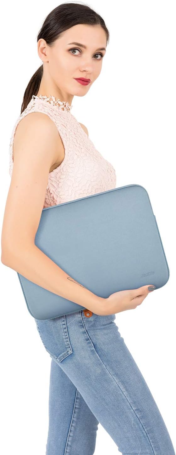 MOSISO Laptop Case 15 inch, 15 inch Laptop Sleeve Bag Compatible with MacBook Air 15 M4 A3241 M3 A3114 M2 A2941 2025 2024 2023, Dell XPS 15, Neoprene Computer Sleeve Bag with Small Case, Airy Blue