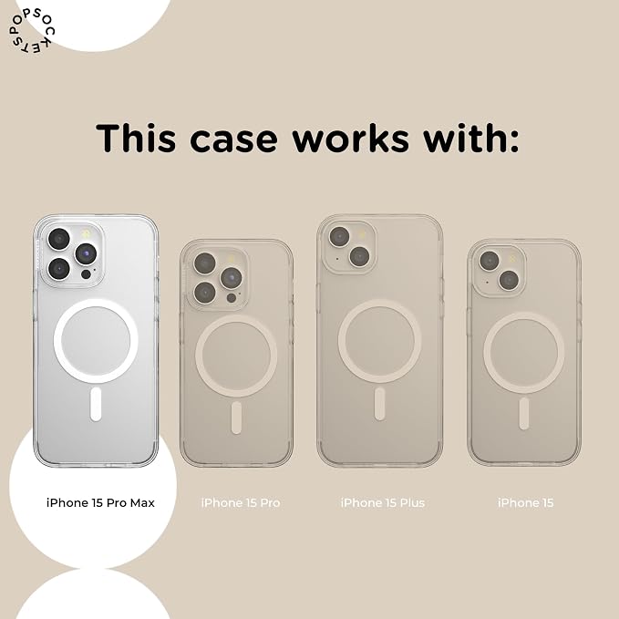 PopSockets iPhone 15 Pro Max Phone Case w/MagSafe- Sunset Mariposa | Magnetic, Wireless Charging, Camera & Drop Protection, Butterfly, Moth, Luna, Western, Boho, Aesthetic