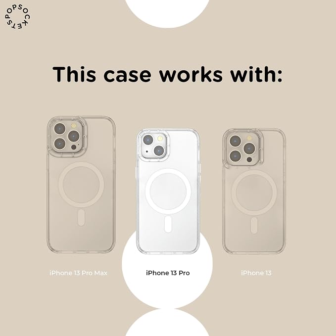 PopSockets iPhone 13 Pro Phone Case with MagSafe- Main Character | Magnetic, Wireless Charging, Camera & Drop Protection, Witchy, Halloween, Horror