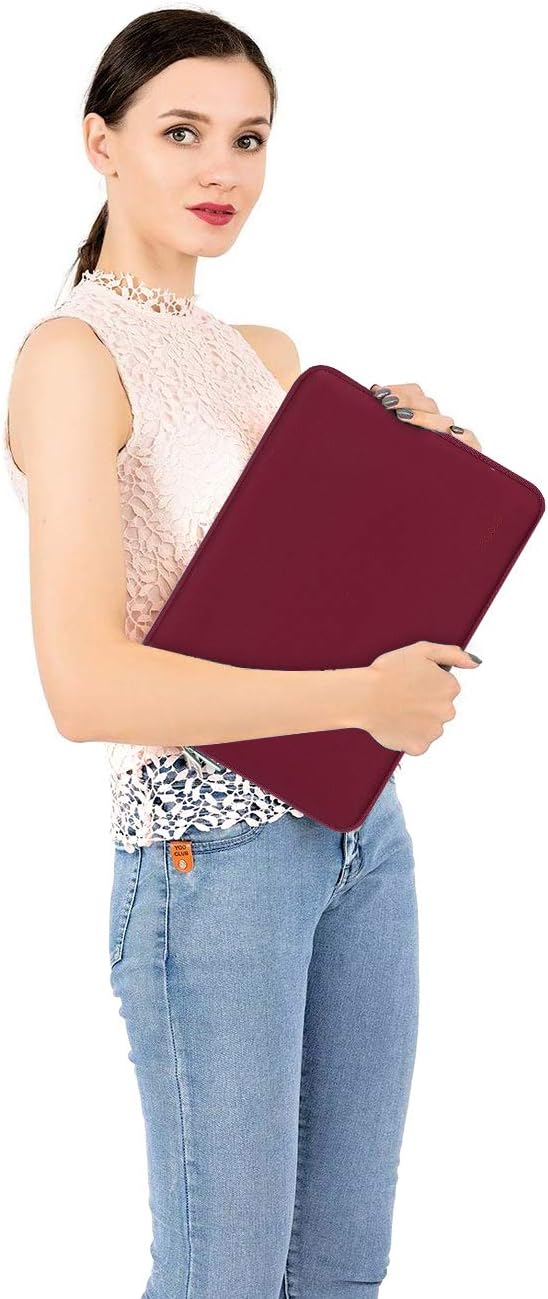 MOSISO Laptop Case 13.3 inch, 13-13.3 inch Laptop Sleeve Bag Compatible with MacBook Air/Pro 13 / Pro 14, HP Dell ASUS Lenovo Notebook, Neoprene Computer Sleeve Bag with Small Case, Red