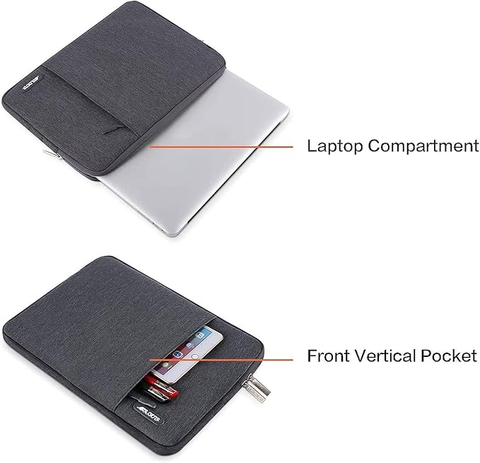 MOSISO Laptop Case 15 inch, 15 inch Laptop Sleeve Compatible with MacBook Air 15 M4 A3241 M3 A3114 M2 A2941 2025 2024 2023,Dell XPS 15,Polyester Vertical Computer Sleeve Bag with Pocket, Space Gray