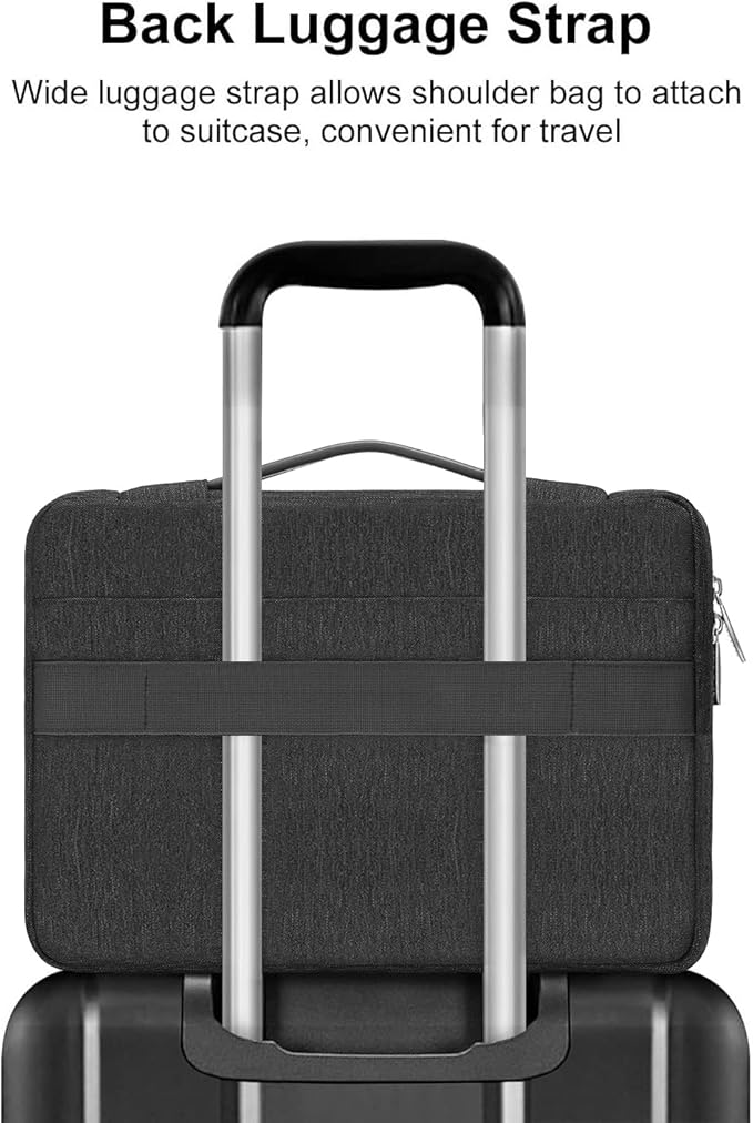 MOSISO 360 Protective Laptop Case 15 inch, Laptop Sleeve Compatible with MacBook Air 15 M4 A3241 M3 A3114 M2 A2941 2025-2023, Dell XPS 15, Side Open Bag with 2 Raised&1 Flapover Pockets, Slate Gray