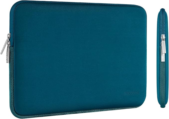 MOSISO Laptop Case 13.3 inch, 13-13.3 inch Laptop Sleeve Bag Compatible with MacBook Air/Pro 13 / Pro 14, HP Dell ASUS Lenovo Notebook, Neoprene Computer Sleeve Bag with Small Case, Deep Teal