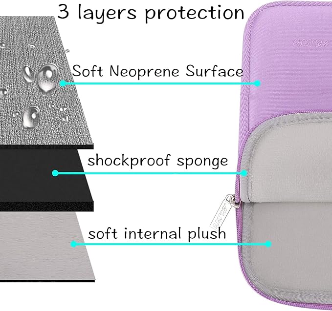MOSISO Laptop Case 16 inch, 15-15.6 inch Laptop Sleeve Bag Compatible with MacBook Pro 16 inch, HP, Acer, Dell, Lenovo, ASUS Notebook, Neoprene Computer Sleeve Bag with Small Case, Purple