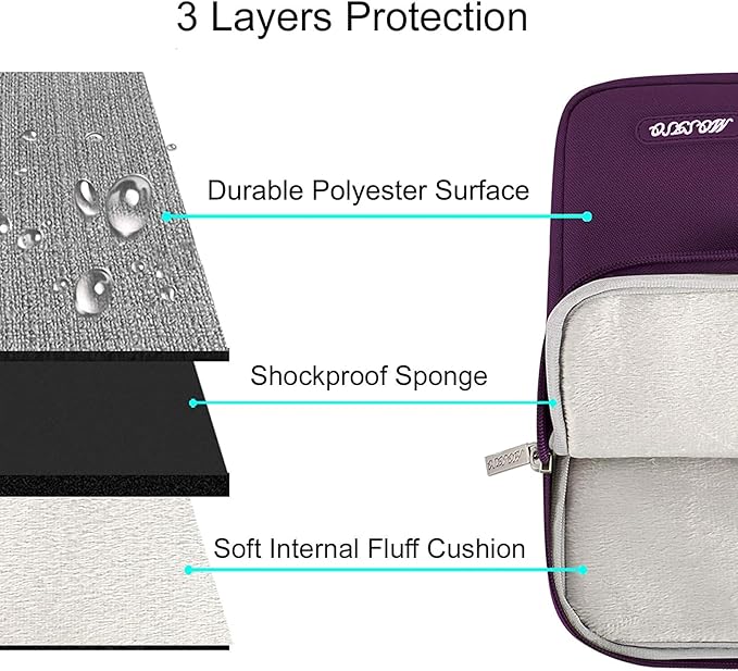 MOSISO Laptop Case 13 inch, 13 inch Laptop Sleeve Compatible with MacBook Air M4 M3 M2 M1 2025-2018 / Pro M2 M1 2025-2016, Polyester Vertical Computer Sleeve Bag with Pocket, Magenta Purple