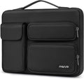 MOSISO 360 Protective Laptop Case 13.3 inch, 13-13.3 inch Laptop Sleeve Compatible with MacBook Air/Pro 13 / Pro 14, HP Dell ASUS Lenovo, Side Open Bag with 2 Raised&1 Flapover Pockets, Black