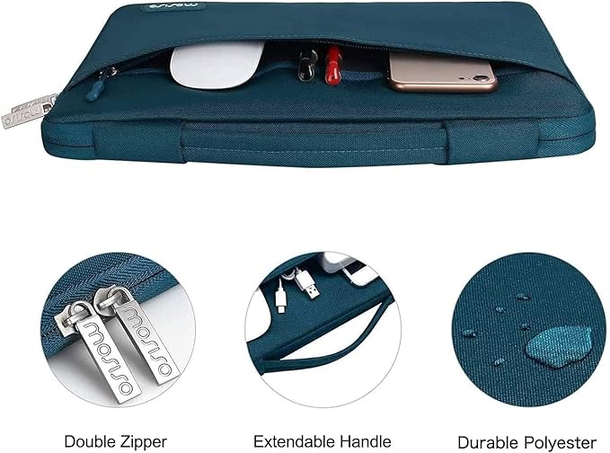 MOSISO Compatible with MacBook Air 13 inch Case 2025 2024 2023 2022 M4 A3240 M3 A3113 M2 A2681, Hard Shell&Sleeve Bag&Keyboard Skin&Webcam Cover&Screen Film for MacBook Air 13.6 inch, Teal Green