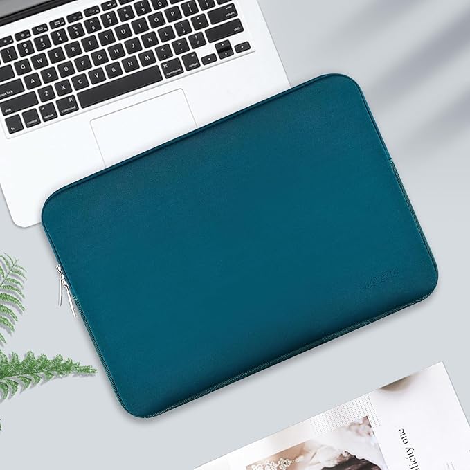 MOSISO Laptop Case 15 inch, 15 inch Laptop Sleeve Bag Compatible with MacBook Air 15 M4 A3241 M3 A3114 M2 A2941 2025 2024 2023, Dell XPS 15, Neoprene Computer Sleeve Bag with Small Case, Deep Teal