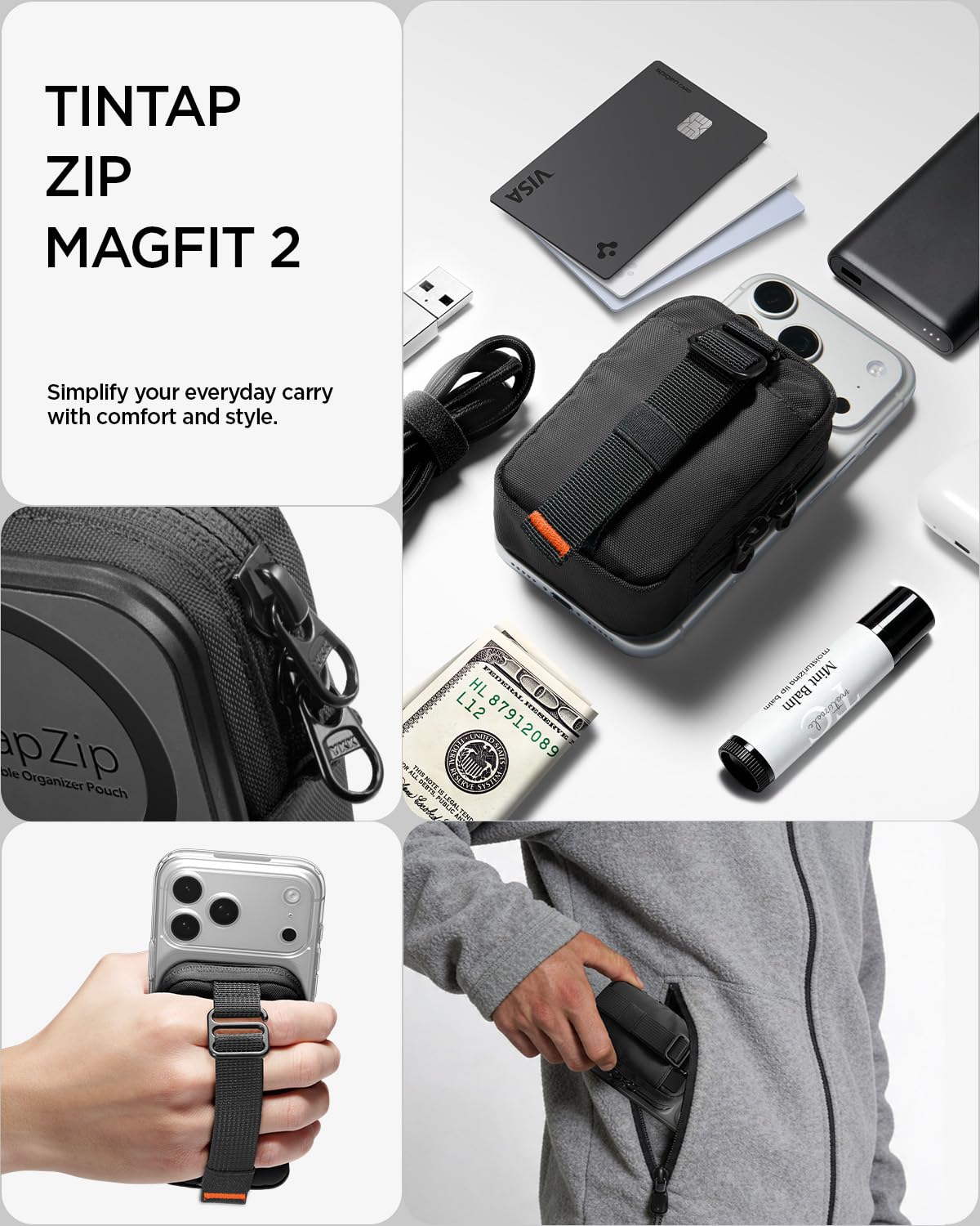Spigen Tintap Zip 2 MagFit Magnetic Organizer Wallet