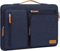MOSISO 360 Protective Laptop Case 13.3 inch, 13-13.3 inch Laptop Sleeve Compatible with MacBook Air/Pro 13 / Pro 14,HP Dell Acer ASUS,Side Open Carrying Case with 4 Zipper Pockets&Handle, Navy Blue
