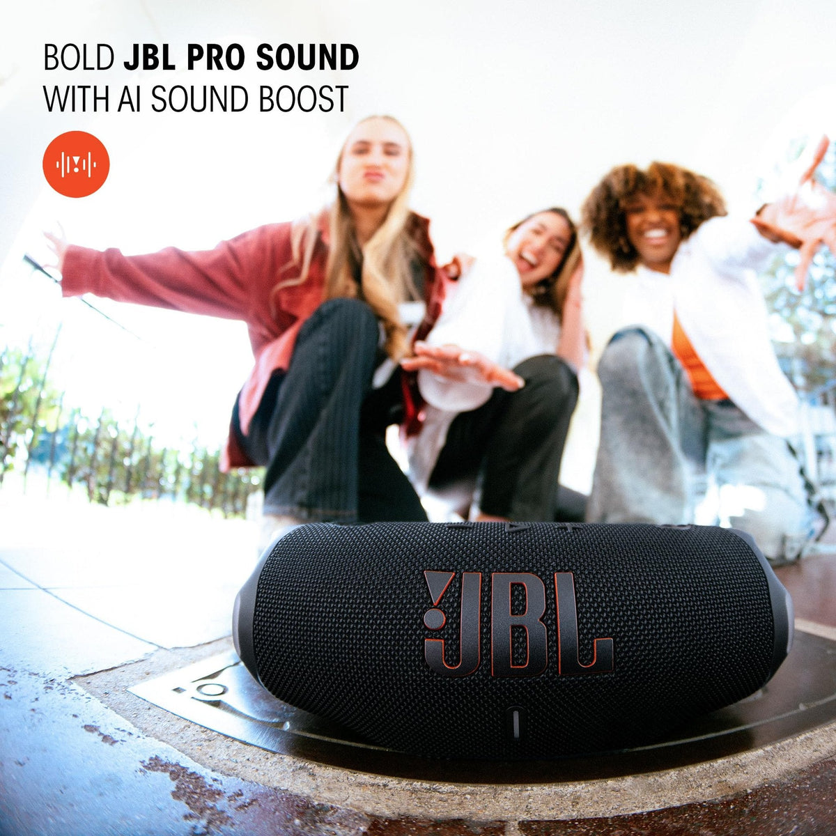 JBL Charge 6 - Portable Waterproof & Drop-Proof Bluetooth Speaker (White)