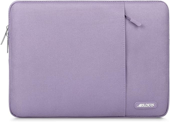 MOSISO Laptop Case 13 inch, 13 inch Laptop Sleeve Compatible with MacBook Air M4 M3 M2 M1 2025-2018 / Pro M2 M1 2025-2016, Polyester Vertical Computer Sleeve Bag with Pocket, Purple