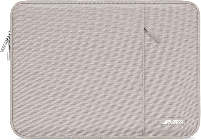 MOSISO Laptop Case 15 inch, 15 inch Laptop Sleeve Compatible with MacBook Air 15 M4 A3241 M3 A3114 M2 A2941 2025 2024 2023,Dell XPS 15,Polyester Vertical Computer Sleeve Bag with Pocket, Stone Gray