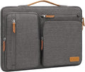 MOSISO 360 Protective Laptop Case 13.3 inch, 13-13.3 inch Laptop Sleeve Compatible with MacBook Air/Pro 13 / Pro 14,HP Dell Acer ASUS,Side Open Carrying Case with 4 Zipper Pockets&Handle, Taupe Gray