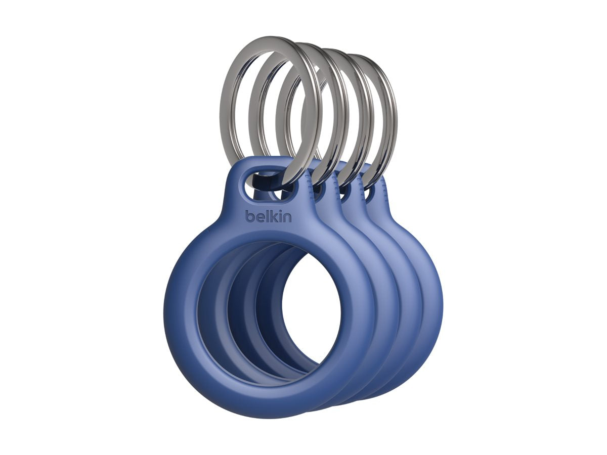 Belkin - Case for airtag - blue (pack of 4) - for Apple AirTag MSC001BTBL