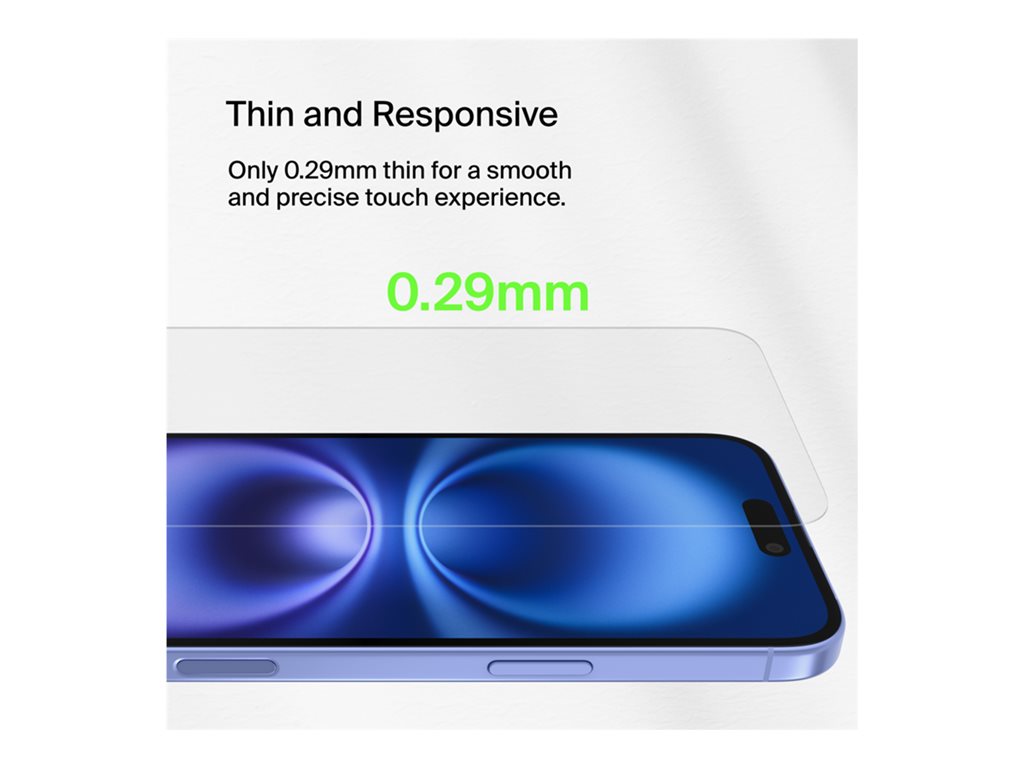 Belkin ScreenForce UltraGlass 2 - Screen protector for cellular phone - 9H, treated - glass OVA132ZZ