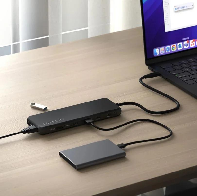 Satechi 13-in-1 USB-C Triple Display Multiport Adapter (Black)