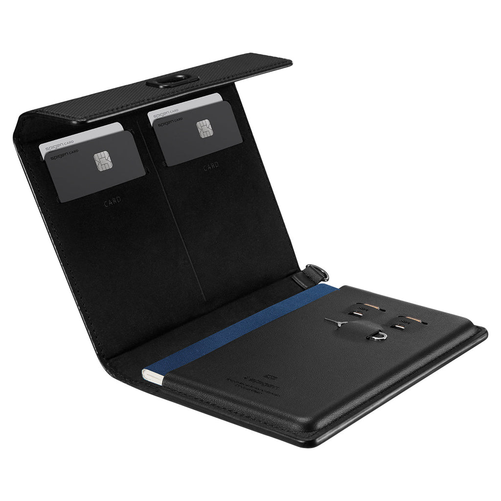 Spigen Passport Holder Case – RFID Blocking Travel Wallet with Card Slots & SIM Storage